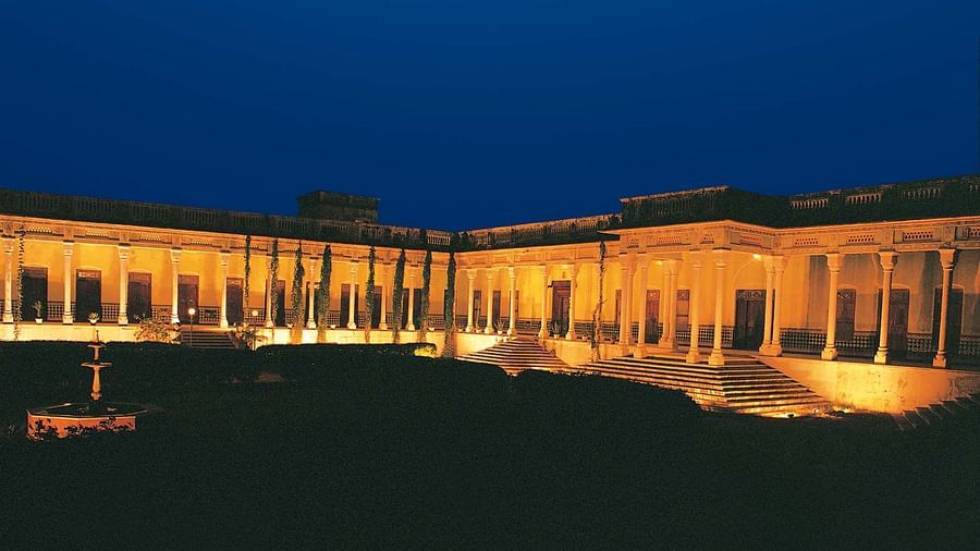 The Piramal Haveli - 20th Century, Shekhavati lit up at night